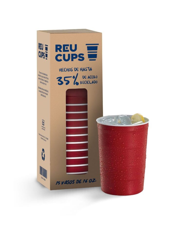 Vasos Reutilizables Reucups Rojo