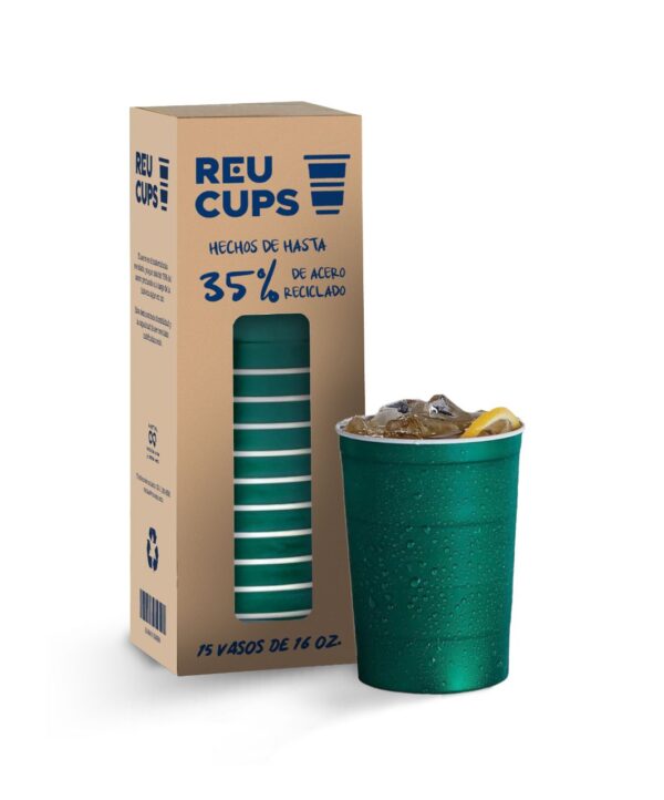 Vasos Reutilizables Reucups Verde